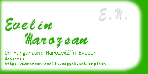 evelin marozsan business card